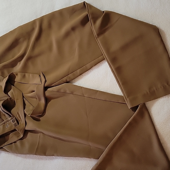 TAN COLOR HIGH WAISTED DRESS PANTS - Picture 5 of 14